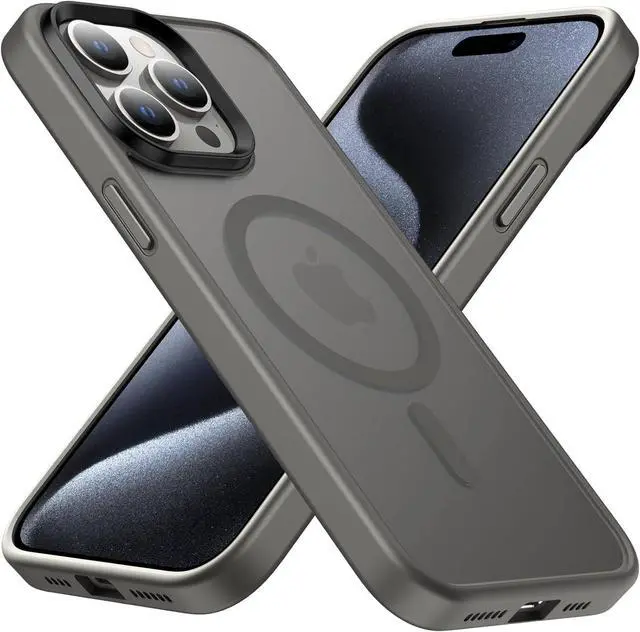 Main image of Magnetic for iPhone 15 Pro Max Case,Compatible with MagSafe[Military-Grade Drop Protection] Shockproof Matte Case for iPhone 15 Pro Max 6.7" (Titanium Gray)