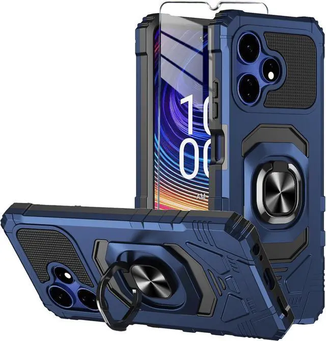 Main image of for Boost Mobile Celero 5G+ Plus 2024 (3rd Version) Case with Tempered Glass Screen Protector,Military Grade Heavy Duty Shockproof Protective Cover,with Ring Kickstand Full-Body Protective