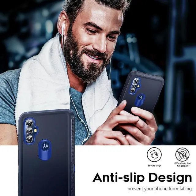 Alt view image 7 of 7 - LeYi for Moto G Play 2023 Phone Case: Motorola G Power 2022 Cell Phone Case with Screen Protector (2PCS), Military Grade Shockproof Cover Funda para GPlay 2023 XT2271DL/ GPower 2022 XT2165DL, Blue