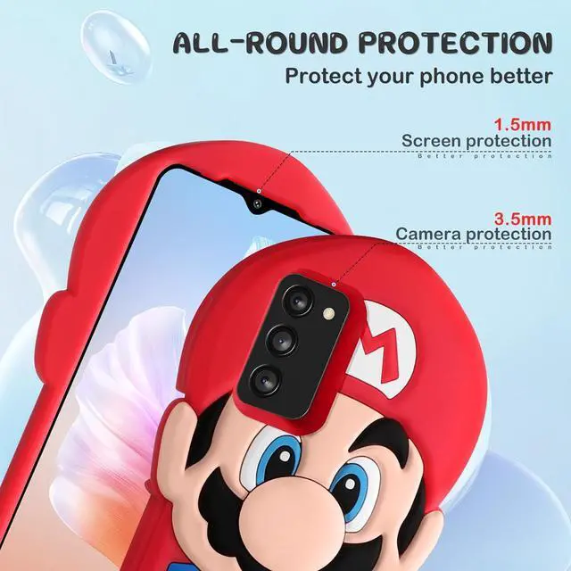 Alt view image 4 of 6 - oqpa for Samsung Galaxy A03S Phone Case Cute Cartoon 3D Character Design Cases for Boys Girls Women Teens Kawaii Unique Fun Cool Funny Silicone Soft Shockproof Cover for Galaxy A03S 6.5", Maro