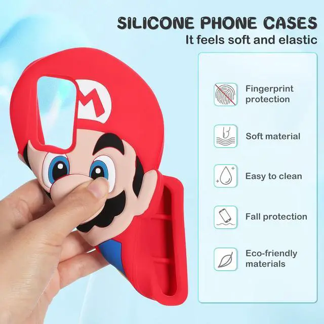 Alt view image 3 of 6 - oqpa for Samsung Galaxy A03S Phone Case Cute Cartoon 3D Character Design Cases for Boys Girls Women Teens Kawaii Unique Fun Cool Funny Silicone Soft Shockproof Cover for Galaxy A03S 6.5", Maro