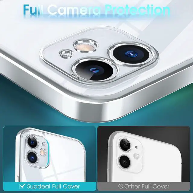 Alt view image 3 of 7 - Supdeal Crystal Clear Case for iPhone 11, [Not Yellowing] [Camera Protection] [Military Grade Drop Tested] Transparent Shockproof Protective Phone Case Soft Silicone Slim Cover, 6.1 inch, Silver