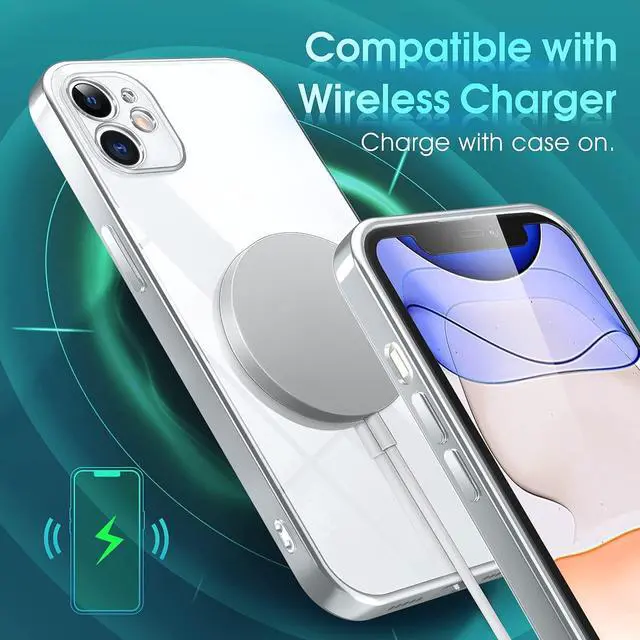 Alt view image 6 of 7 - Supdeal Crystal Clear Case for iPhone 11, [Not Yellowing] [Camera Protection] [Military Grade Drop Tested] Transparent Shockproof Protective Phone Case Soft Silicone Slim Cover, 6.1 inch, Silver