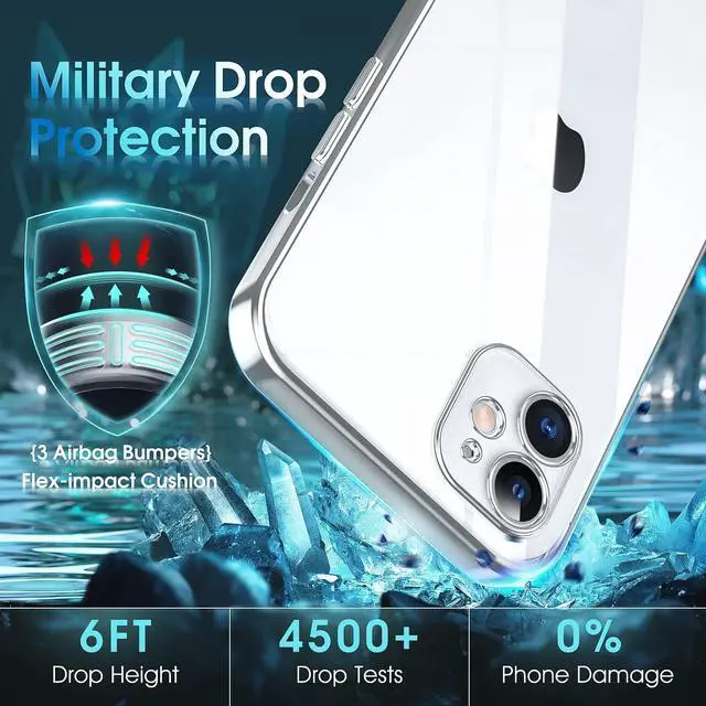 Alt view image 5 of 7 - Supdeal Crystal Clear Case for iPhone 11, [Not Yellowing] [Camera Protection] [Military Grade Drop Tested] Transparent Shockproof Protective Phone Case Soft Silicone Slim Cover, 6.1 inch, Silver