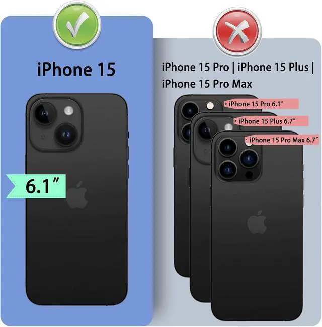 Alt view image 2 of 7 - DuckSky for iPhone 15 6.1" Genuine Leather Wallet case RFID Blocking4 Credit Card HolderReal Leather Flip Folio Book Phone case Protective Cover Women Men for Apple 15 case Light Brown