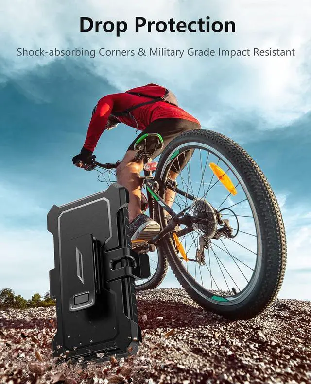 Alt view image 6 of 7 - SOiOS for Samsung Galaxy A03s Case: Military Grade Drop Proof Protection Cell Phone Holster Cover | Heavy Duty Protective Rugged Cases with Kickstand | Durable Matte Textured Shockproof TPU Protector