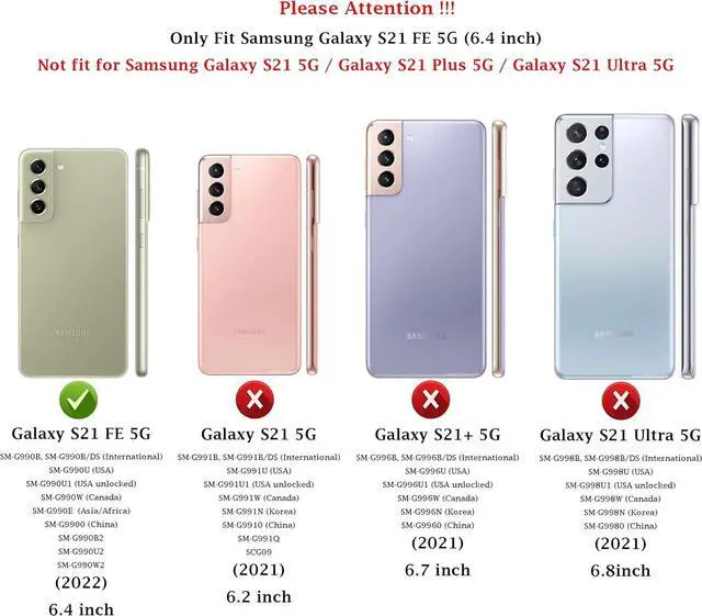 Alt view image 2 of 7 - for Samsung Galaxy S21 FE 5G Case with Camera Lens Cover HD Screen Protector, Military-Grade Drop Tested Magnetic Ring Holder Kickstand Protective Phone Case for Samsung Galaxy S21 FE 5G (Purple)