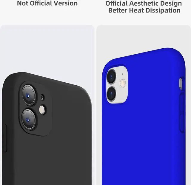 Alt view image 3 of 7 - K TOMOTO Liquid Silicone Case Compatible with iPhone 11 (6.1"), Full Body Protection Gel Rubber Cover with Soft Microfiber Lining, Scratch Resistant Shockproof Protective Phone Case, Klein Blue