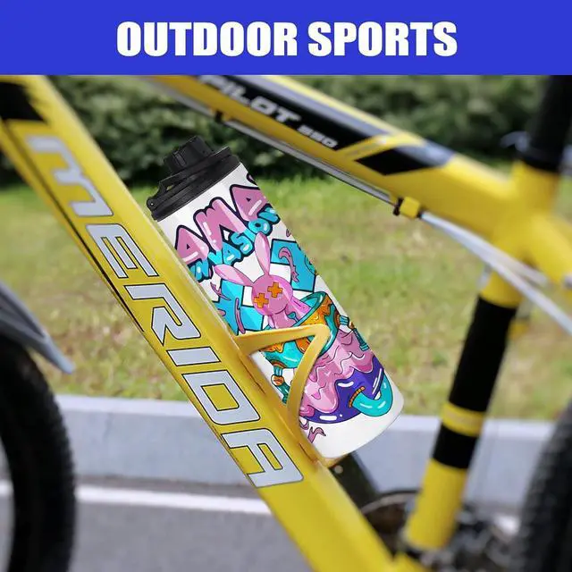 Alt view image 7 of 7 - 8 Pack Sublimation Water Bottle Blanks 20 oz Sublimation Sports Water Bottle with Handle Stainless Steel Sublimation Tumbler Blanks with Lids and Straws, Individually Box, White, Diy Gift