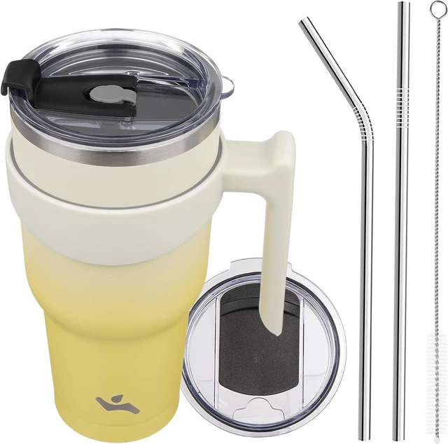 Main image of Konokyo 40 oz Tumbler with Handle and Straw, Insulated Travel Mug