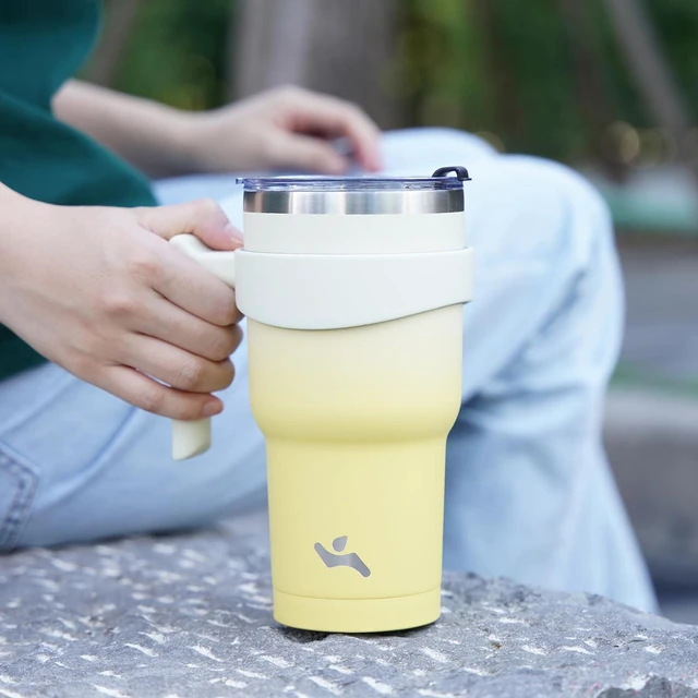 Alt view image 6 of 7 - Konokyo 40 oz Tumbler with Handle and Straw, Insulated Travel Mug