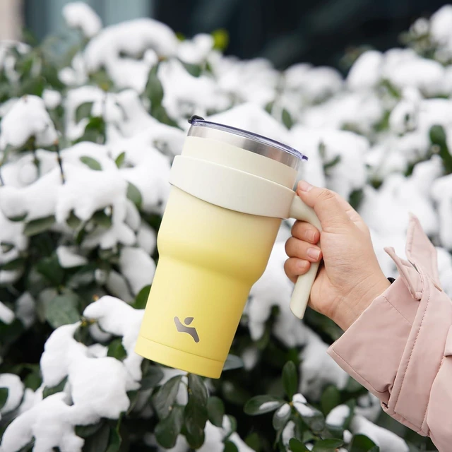 Alt view image 7 of 7 - Konokyo 40 oz Tumbler with Handle and Straw, Insulated Travel Mug