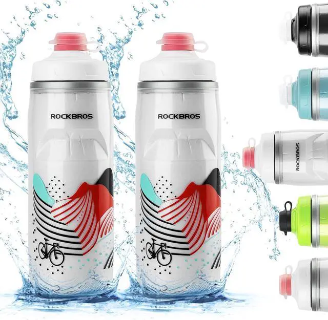 Main image of ROCKBROS Bike Water Bottle 21oz Bicycle Water Bottle for 5hrs Insulation Sports Squeeze Water Bottle with Leakproof Design