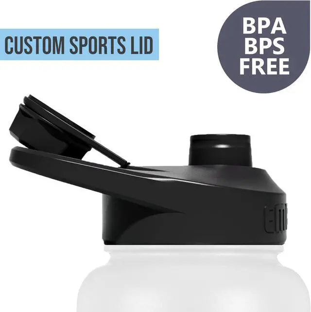 Alt view image 3 of 7 - Embrava Insulated Sports Water Bottle - 32oz - Quick Open Lid for Gym, Workouts and Outdoors - Leak Proof - BPA & BPS Free - Double Walled & Stainless Steel