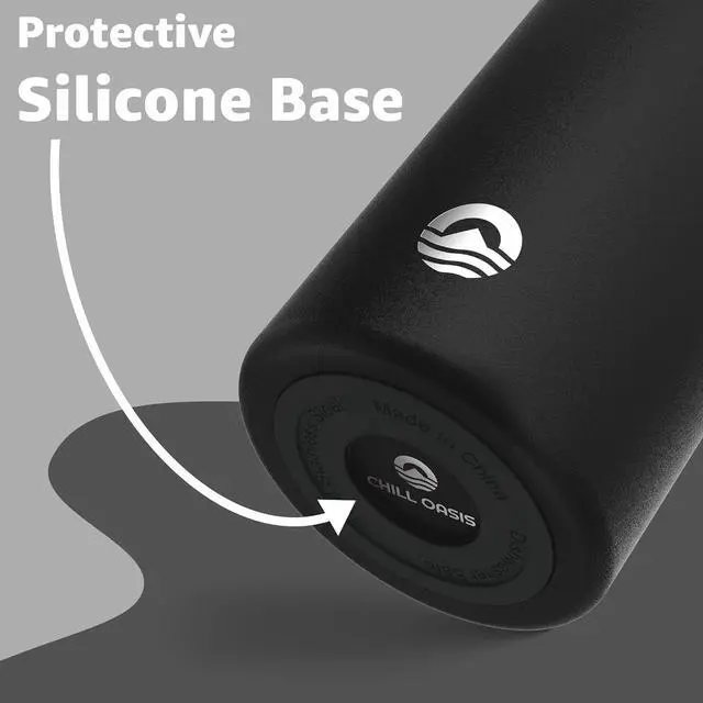 Alt view image 5 of 7 - Water Bottle | Fits Popular Flavor Cartridges | BPA Free, Leak Proof, Double-Walled Vacuum Insulated Stainless Steel, and Dishwasher Safe (Black, 12oz)