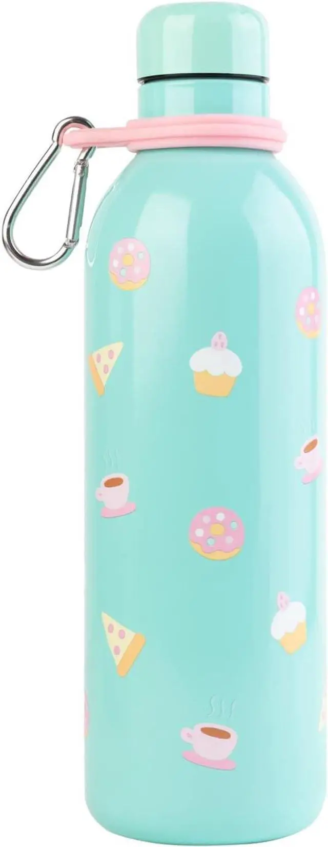 Alt view image 2 of 7 - Grupo Erik Pusheen Foodie Collection Water Bottle - Sports Bottle - 500ml / 17OZ, Stainless Steel, Vacuum Insulated Water Bottle, Double Wall Reusable Water Bottle With Carabiner, BPA Free