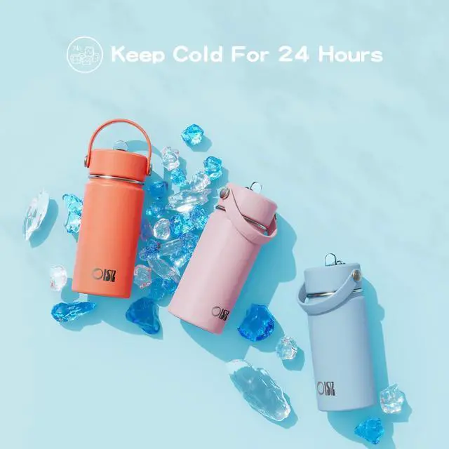 Alt view image 4 of 7 - Kids Water Bottle with Straw Lid 14oz Vacuum Insulated 316 Stainless Steel Water Bottles for Kids for School Leakproof Water Bottle BPA Free and Keep Cold for 24 Hours