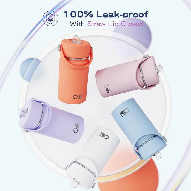 Alt view image 5 of 7 - Kids Water Bottle with Straw Lid 14oz Vacuum Insulated 316 Stainless Steel Water Bottles for Kids for School Leakproof Water Bottle BPA Free and Keep Cold for 24 Hours