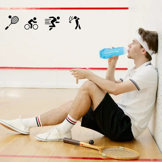 Alt view image 5 of 6 - J.CARP 2Pcs 150ml Soft Flask Running Water Bottles, TPU Foldable Running Hydration Flask for Hydration Pack Cycling Hiking Climbing Outdoors Motorbike