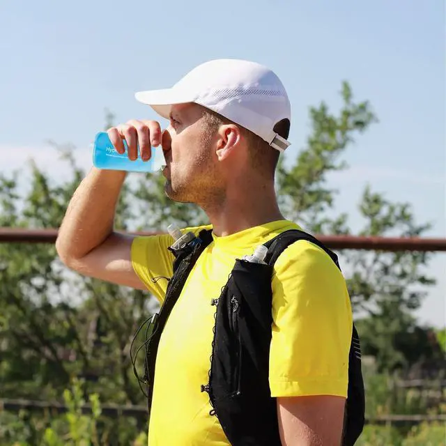 Alt view image 4 of 6 - J.CARP 2Pcs 150ml Soft Flask Running Water Bottles, TPU Foldable Running Hydration Flask for Hydration Pack Cycling Hiking Climbing Outdoors Motorbike