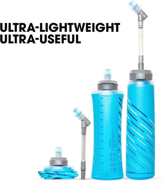 Alt view image 5 of 6 - HydraPak UltraFlask Speed (500ml or 600ml) - Collapsible Soft Flask Water Bottle for Hydration Vests and Running Packs with Easy Open Cap