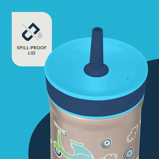 Alt view image 3 of 5 - Contigo Leighton Straw Tumbler, 12 oz, Juniper (Scootin)