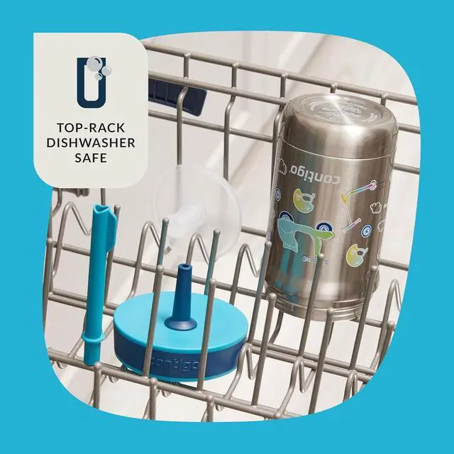 Alt view image 4 of 5 - Contigo Leighton Straw Tumbler, 12 oz, Juniper (Scootin)