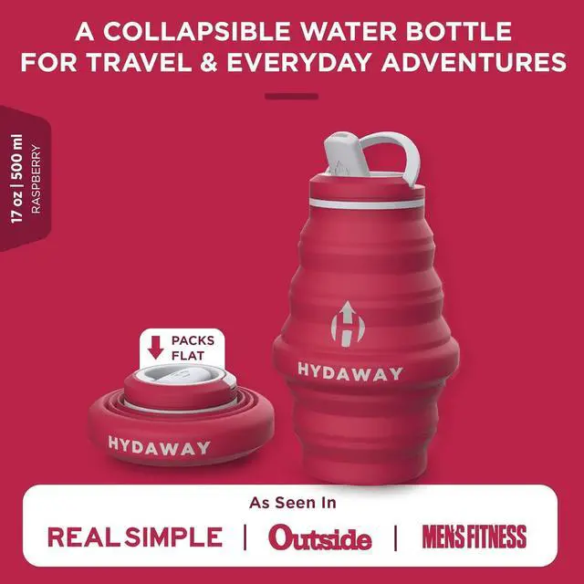 Alt view image 2 of 6 - HYDAWAY 17oz Collapsible Water Bottle - BPA-Free, Leakproof, Lightweight, and Space-Saving - Perfect for Travel, Hiking, and Everyday Hydration