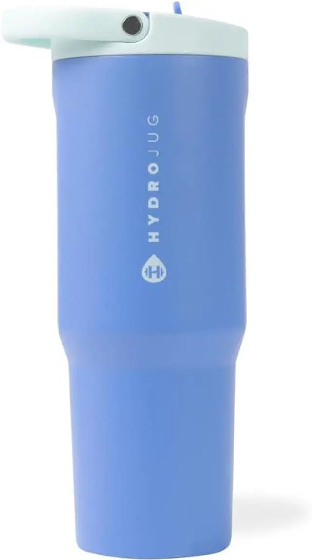 Main image of HydroJug Sport - Stainless Steel Tumbler with Straw, Vacuum Insulated, 32oz Leakproof Water Bottle, Ergonomic Design, Reusable, Dishwasher Safe, Rubber Base, Durable for Gym or Outdoors, Riptide