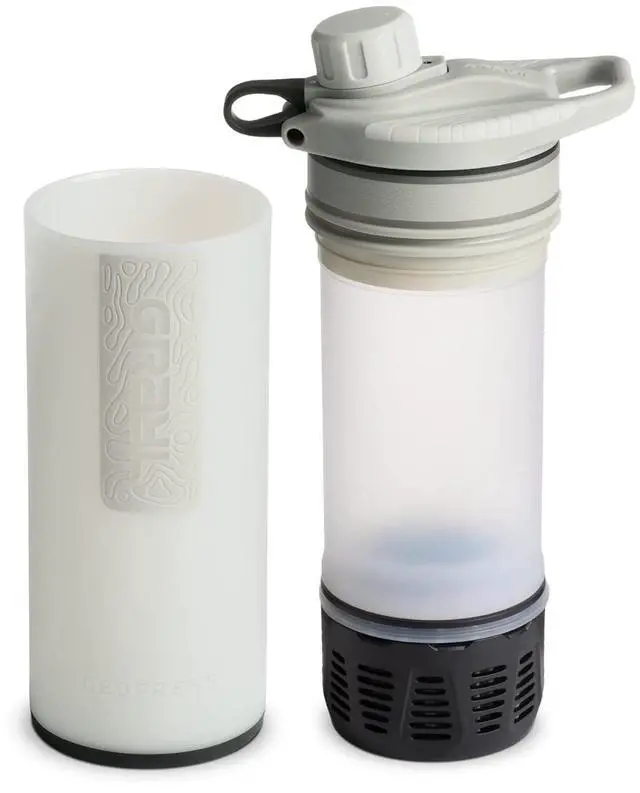 Alt view image 2 of 7 - GRAYL GeoPress 24 oz Water Purifier Bottle - Filter for Hiking, Camping, Survival, Travel (Peak White)