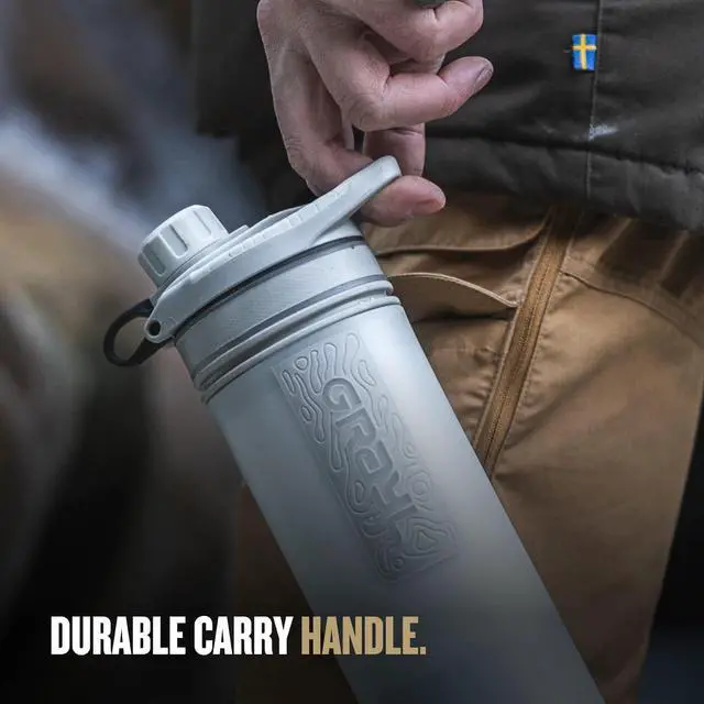 Alt view image 4 of 7 - GRAYL GeoPress 24 oz Water Purifier Bottle - Filter for Hiking, Camping, Survival, Travel (Peak White)