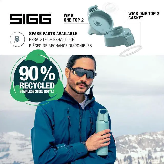 Alt view image 4 of 7 - SIGG - Shield Therm- Stainless Steel Insulated Water Bottle - Carbonated Drinks, Leakproof, BPA Free, Recycled, 25, 34Oz