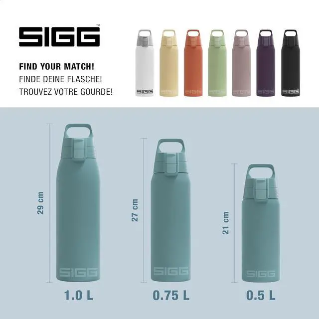 Alt view image 5 of 7 - SIGG - Shield Therm- Stainless Steel Insulated Water Bottle - Carbonated Drinks, Leakproof, BPA Free, Recycled, 25, 34Oz
