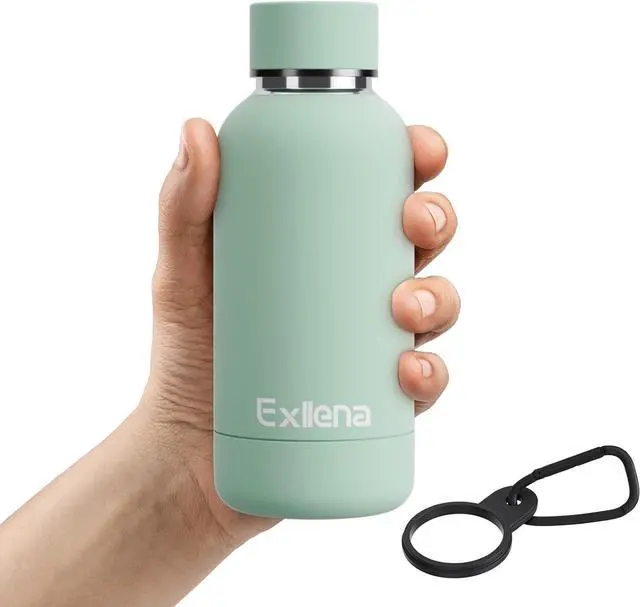 Main image of Small Water Bottle 12oz with Clip, Double Wall Stainless Steel Vacuum Small Insulated Water Bottle Keeps Drinks Cold 24 Hrs/Hot 12 Hrs for Kids Handbag School BPA Free (Mint)