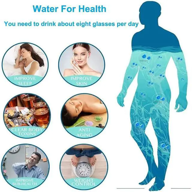 Alt view image 7 of 7 - Hydrogen Water Bottle Portable, Hydrogen Water Bottle Generator with PEM SPE Technology, Hydrogen Water Ionizer Machine for Exercise Home Office Travel (Silver)