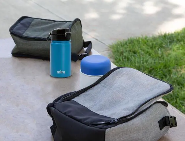 Alt view image 5 of 7 - MIRA 12 oz Water Bottle with Spout Lid  Small Portable Vacuum Insulated Stainless Steel Thermo Flask for Travel, Hiking, Gym - Rose Pink