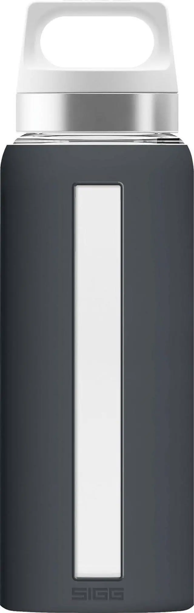 Main image of SIGG - Glass Water Bottle - Dream Grey - Soft Silicon Cover - Leakproof - Dishwasher Safe - BPA Free - Broscilate Glass - 22 Oz