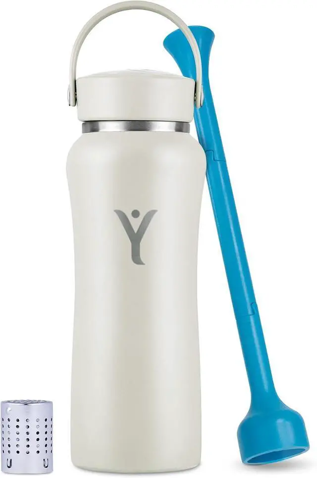 Main image of DYLN Alkaline Water Bottle | Portable Hydrogen Water Bottle Creates Hydrogen-Rich Water up to 9.5 pH | Vacuum Insulated Stainless Steel Keeps Water Cold for 24 Hours