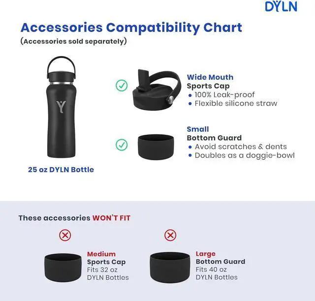 Alt view image 7 of 7 - DYLN Alkaline Water Bottle | Portable Hydrogen Water Bottle Creates Hydrogen-Rich Water up to 9.5 pH | Vacuum Insulated Stainless Steel Keeps Water Cold for 24 Hours