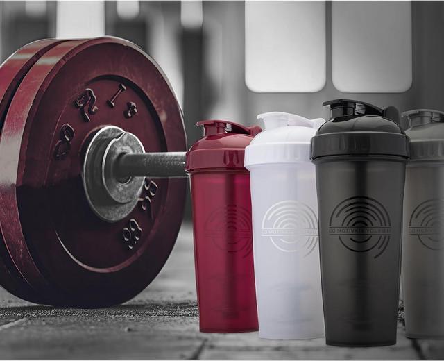 Alt view image 5 of 6 - GOMOYO [4-Pack] 28-Ounce Shaker Bottle | Bulk Protein Shaker Bottle with Action-Rod Wire Mixer | Shaker Cups are BPA Free and Dishwasher Safe | Black, White, Gray & Maroon