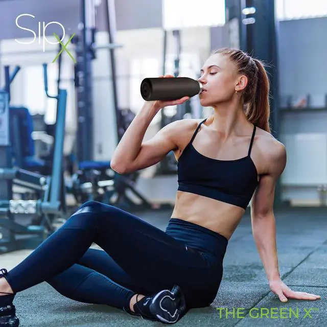 Alt view image 4 of 7 - SipX Triple-Insulated Stainless Steel Water Bottle - 32oz. With Cover Lid, BPA-Free Reusable Insulated Water Bottle Keeps Cold For 24 Hours, (Black)