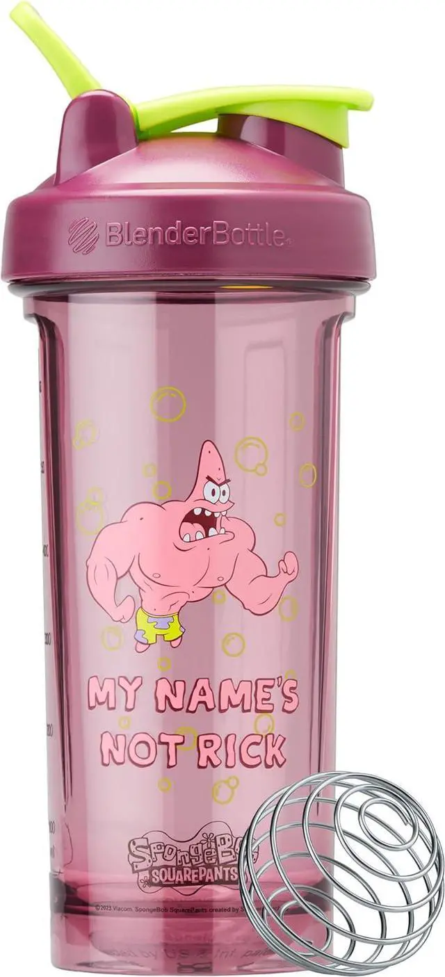 Main image of BlenderBottle Spongebob Shaker Bottle Pro Series Perfect for Protein Shakes and Pre Workout, 28-Ounce, Red, My Names Not Rick