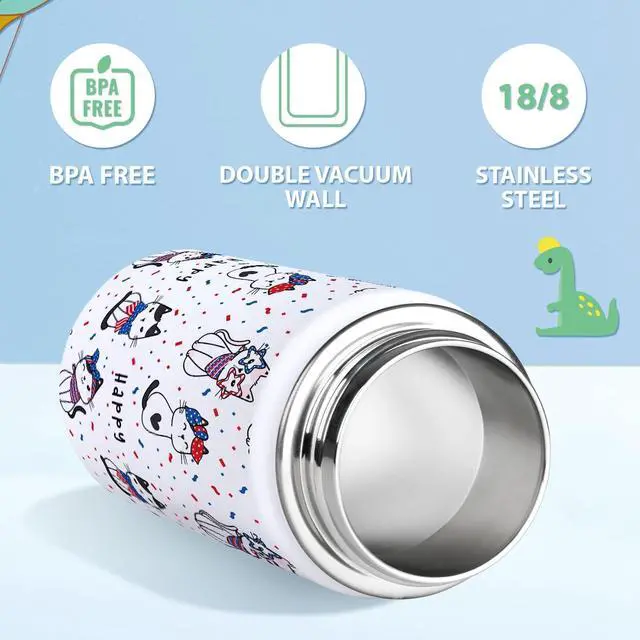 Alt view image 2 of 7 - SENDESTAR Metal Insulated Water Bottle - 12oz/18oz BPA-FREE 18/8 Stainless Steel Travel Tumbler Double Wall Vacuum Leak Proof Kids Cup with Straw for Kids, School Boys Girls(