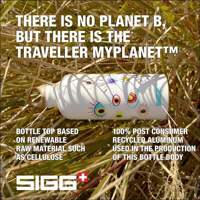 Alt view image 5 of 7 - SIGG - Metal Kids Water Bottle - Traveller - Made in Switzerland - Carbonated Drinks - Leak Proof - for School - 20 Oz