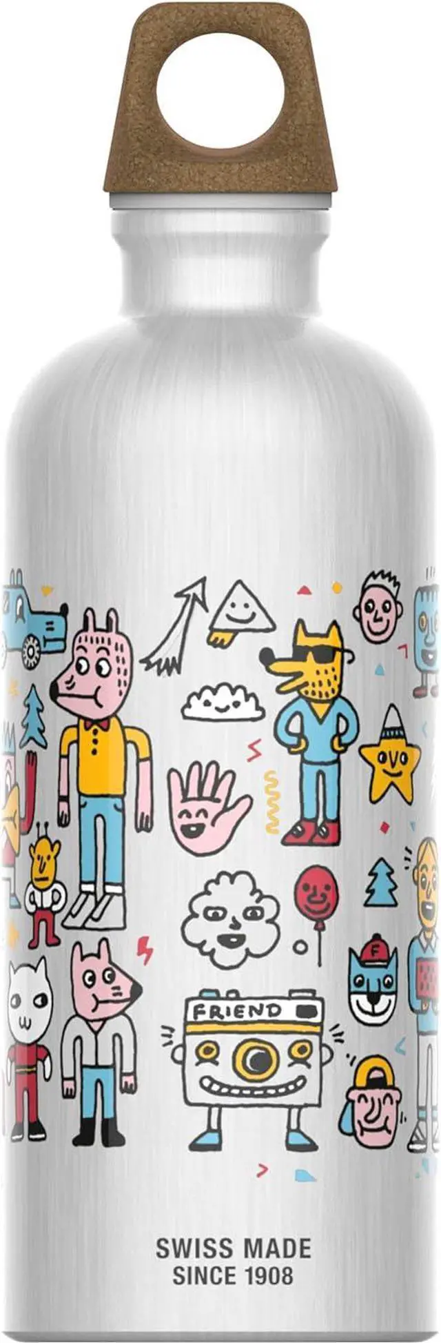 Alt view image 7 of 7 - SIGG - Metal Kids Water Bottle - Traveller - Made in Switzerland - Carbonated Drinks - Leak Proof - for School - 20 Oz