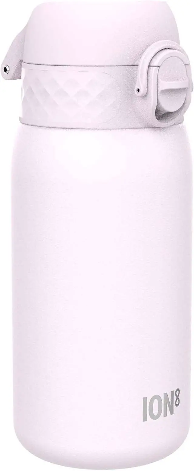 Main image of Ion8 Kids Water Bottle, Steel 400 ml/13 oz, Leak Proof, Easy to Open, Secure Lock, Dishwasher Safe, Flip Cover, Carry Handle, Easy Clean, Durable, Scratch Resistant, Carbon Neutral, Lilac Dusk