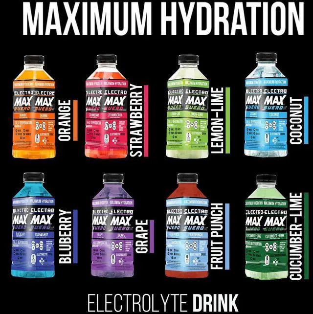Alt view image 6 of 6 - ELECTROMAX SUERO - Zero Sugar Electrolyte Drink  12-Pack Mix (21.3 Fl Oz Each), Hydration for Sports, Recovery, and Daily Use  Magnesium, Potassium, Zinc, Calcium  Zero Calories. (Mix Pack)