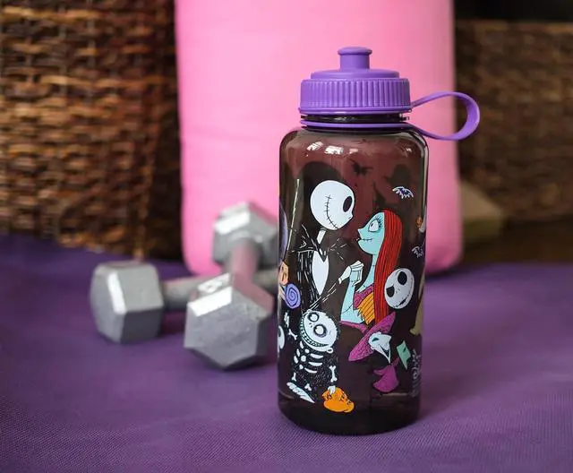 Alt view image 3 of 7 - Nightmare Before Christmas Disney's The Water Bottle | BPA-Free Large Plastic Water Jug With Screw Top Lid | Hydration For Outdoor Sports, Gym, Yoga | Holds 34 Ounces