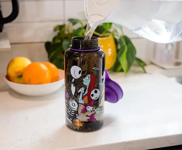 Alt view image 4 of 7 - Nightmare Before Christmas Disney's The Water Bottle | BPA-Free Large Plastic Water Jug With Screw Top Lid | Hydration For Outdoor Sports, Gym, Yoga | Holds 34 Ounces