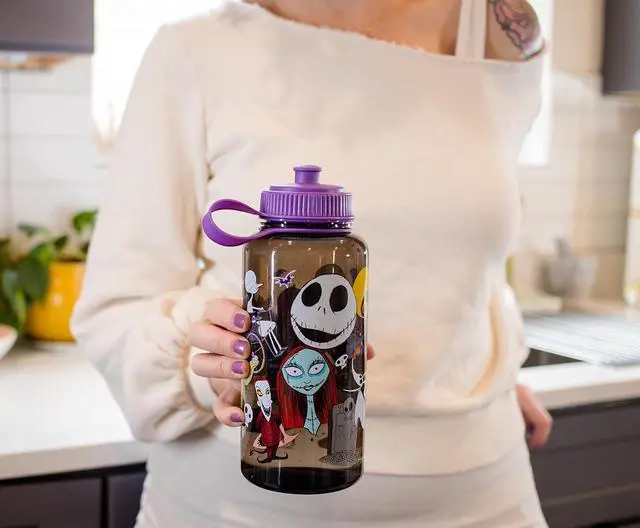 Alt view image 5 of 7 - Nightmare Before Christmas Disney's The Water Bottle | BPA-Free Large Plastic Water Jug With Screw Top Lid | Hydration For Outdoor Sports, Gym, Yoga | Holds 34 Ounces
